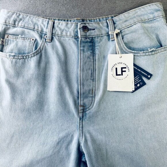 Lovers And Friends Reece High Rise Rigid Slim Straight Jean Size 31 Button Fly - Picture 3 of 13